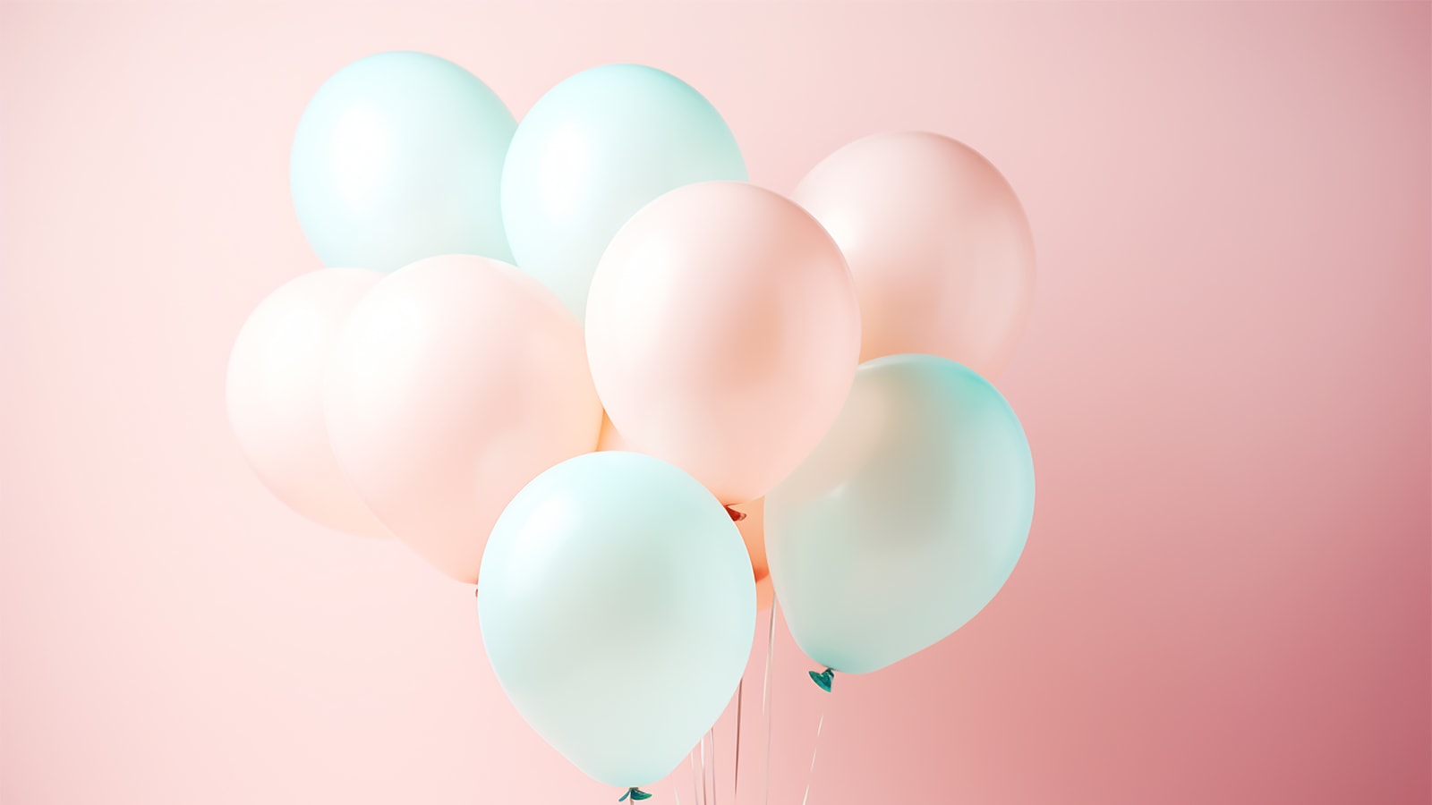 Birthday party backdrop with balloons and celebration decor
