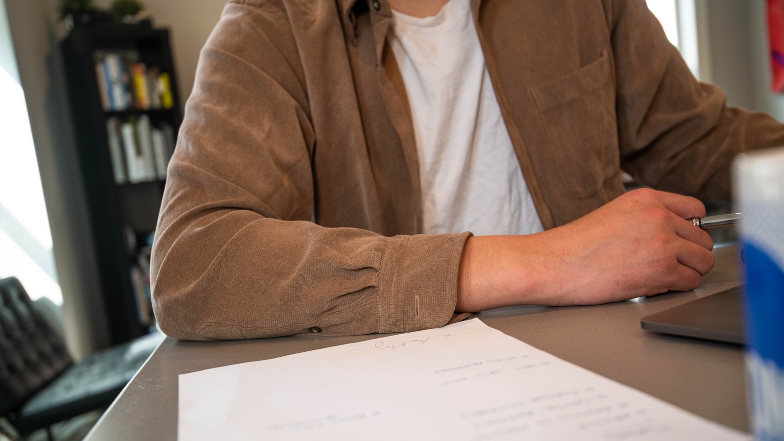 Business audit and compliance documents prepared for a review meeting