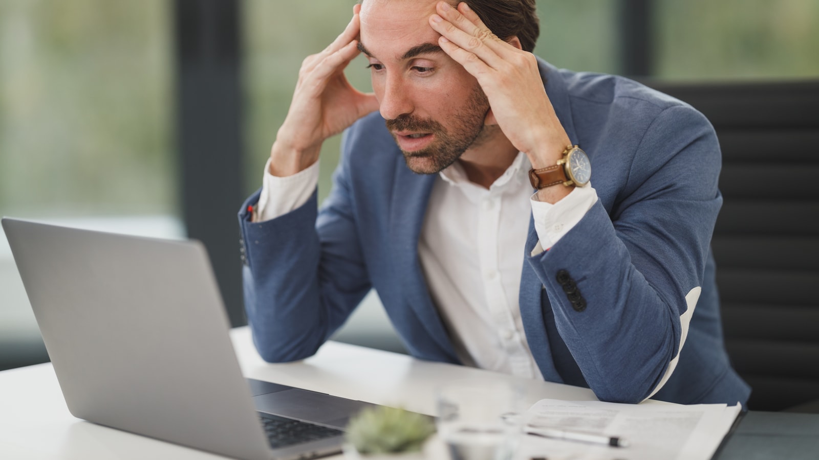 Business audit and compliance documents prepared for a review meeting