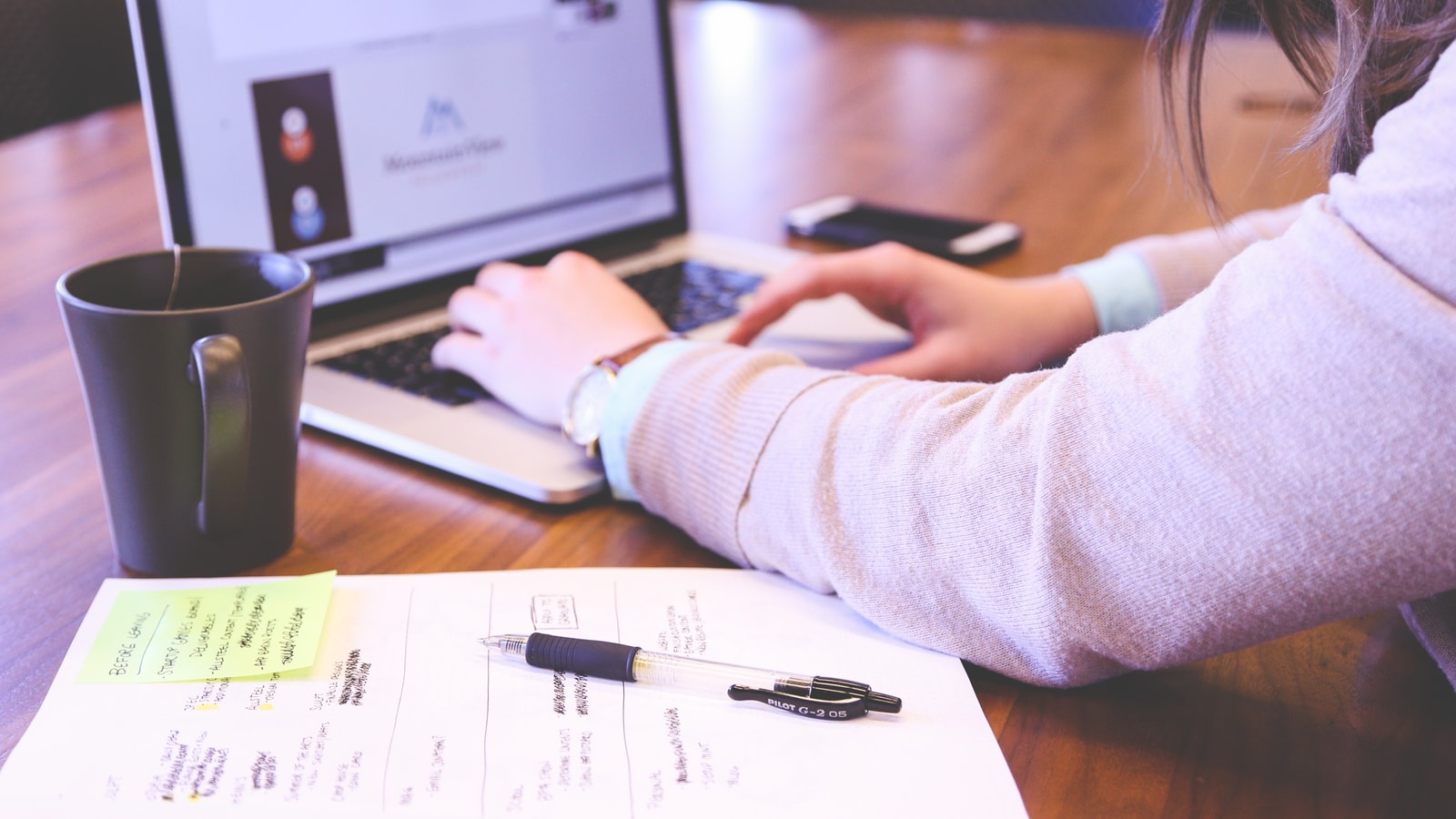 Business registration documents prepared for a startup planning meeting