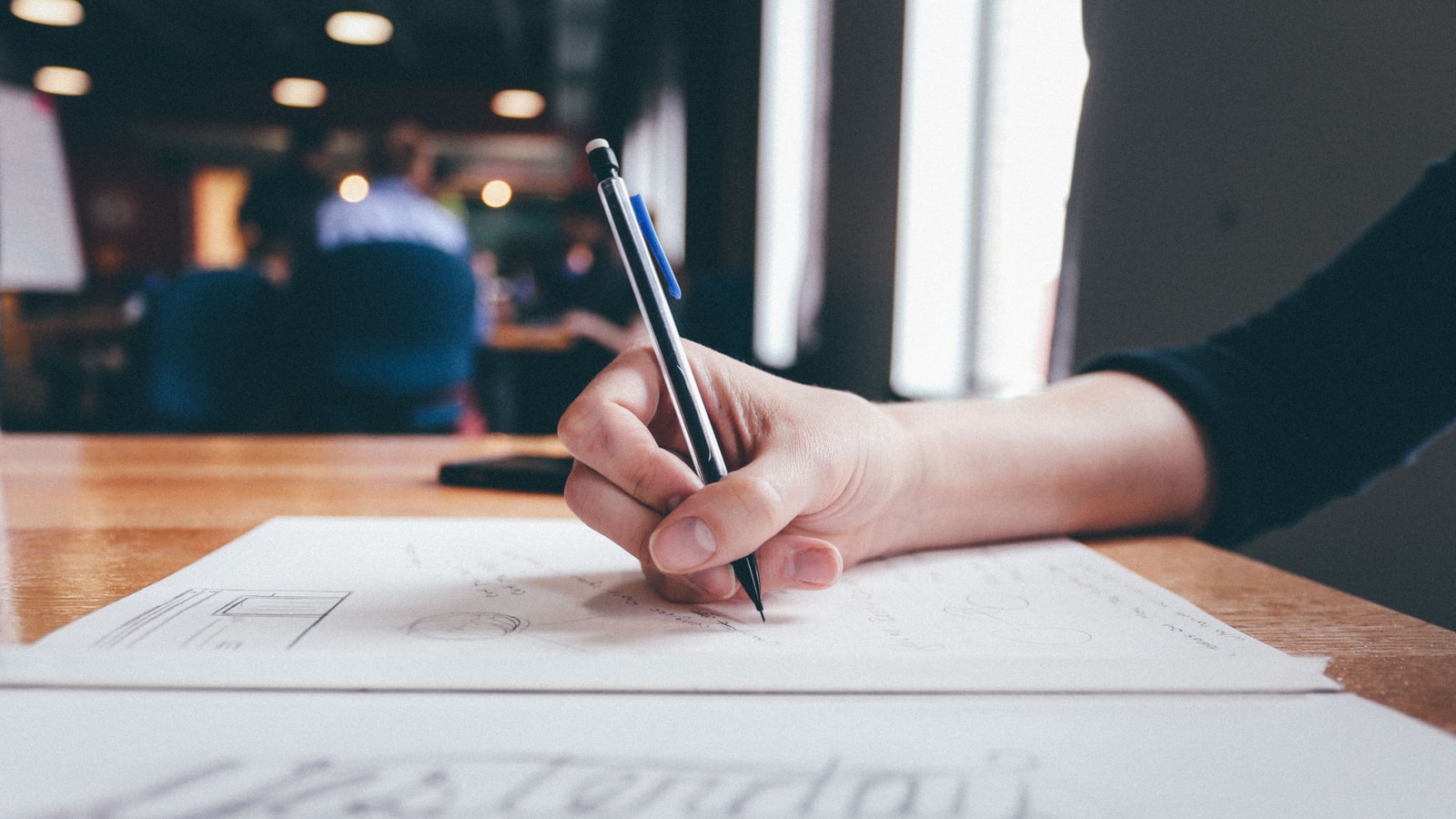 Business registration documents prepared for a startup planning meeting