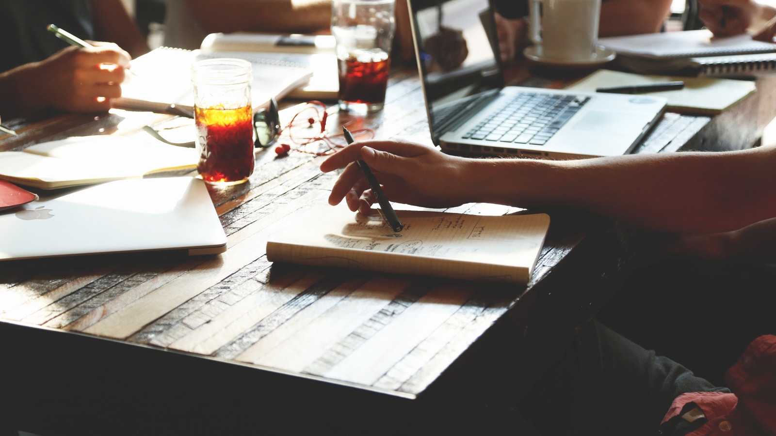 Business audit and compliance documents prepared for a review meeting